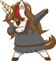 Unicorn dabbing png graphic clipart design