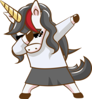 Unicorn dabbing png graphic clipart design