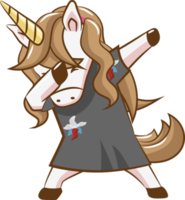 Unicorn dabbing png graphic clipart design