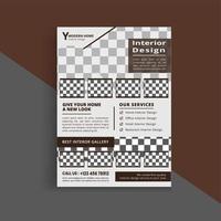 Modern Interior Flyer brochure design, business cover size A4 template vector
