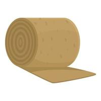 Jute roll icon cartoon vector. Knot cord vector