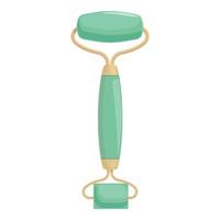 Beautiful facial roller icon cartoon vector. Face skin vector