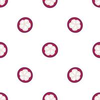 Top view mangosteen pattern seamless vector