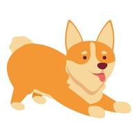 Happy dog icon cartoon vector. Cute pet vector