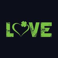 Love - St. Patrick's day concept vector t shirt design