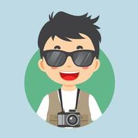 Avatar of a Photografer Character vector