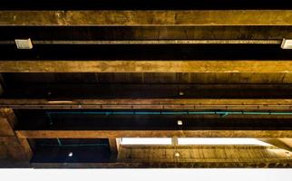 Structure of building and stair under the skytrain station photo