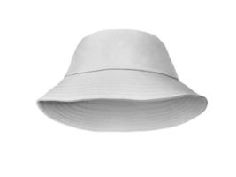 white bucket hat isolated on white background photo