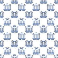 Bank Sanctions vector Economic and Finance minimal seamless pattern