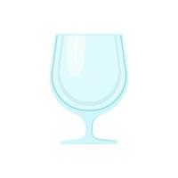 vaso vacío para bebidas alcohólicas. objeto vectorial sobre un fondo blanco, aislar vector