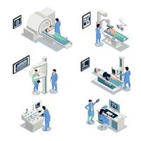 X-ray Equipment Isometric Set vector