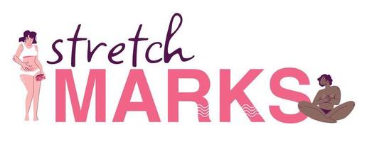 Stretch Marks Text Composition vector