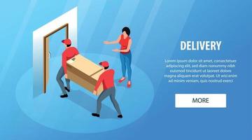 Delivery Isometric Banner vector