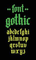 Gothic font from Latin letters.  Symbols for monogram and design. vector