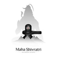 feliz maha shivaratri diseño de publicaciones en redes sociales vector