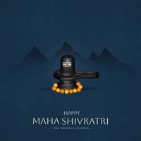 feliz maha shivaratri diseño de publicaciones en redes sociales vector