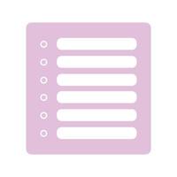 check list blank daily or weekly planner. Suitable for print and web, social media story stories banner, diary, notebook template layout with file document geometric vector