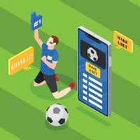 Sports Betting Isometric Background vector