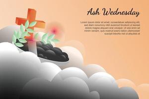 Ash Wednesday background. vector