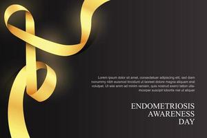 Endometriosis Awareness Day background. vector