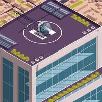 Helicopter Pad Isometric vector