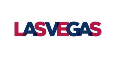 las vegas, nevada, diseño de eslogan tipográfico de estados unidos. logotipo de América con letras gráficas de la ciudad para impresión y web. vector