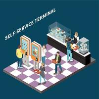 Self Service Terminals Illustration vector