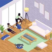 Home Gym Isometric vector