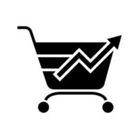 shopping cart with arrow icon vector