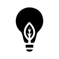 lightbulb with leaf icon vector