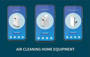 Isometric Air Cleaning Banners vector