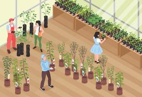 Isometric Nursery Garden Concept vector