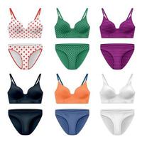 Realistic Female Lingerie Set vector