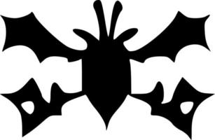 vector illustration of evil bat shape