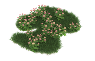 Realistic foliage isolated on transparent background. 3d rendering - illustration png