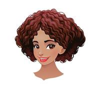 this is a woman's hairstyle vector