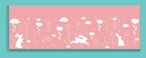 Cute hand-drawn easter eggs fun easter decoration, great for banners, wallpapers, cards - vector design background.