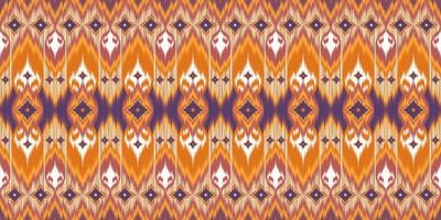 Ethnic fabric pattern Designed from geometric shapes Ethnic Asian style fabric pattern Used for home decoration, carpet work, indoor and outdoor use. vector