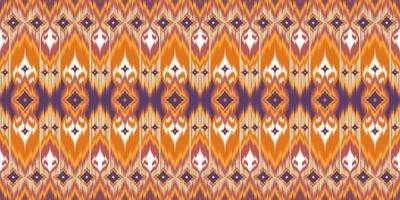 Ethnic fabric pattern Designed from geometric shapes Ethnic Asian style fabric pattern Used for home decoration, carpet work, indoor and outdoor use. vector