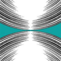 fondo verde azulado con dos círculos de disco blanco y negro decorados con espacio de copia vacío aislado en plantilla cuadrada para plantilla de medios sociales, estampado de bufanda de papel y textil, o afiche. vector