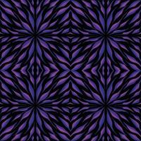 Black background with purple tile pattern leaves botanical decorative element isolated on square template for social media template, paper and textile scarf print, or poster. vector