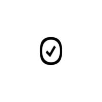 Tick button. Checkbox icon. Simple style web request approved background symbol. Checkbox brand logo design element. Checkbox t-shirt printing. vector for sticker.