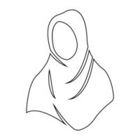 hijab logo illustration vector