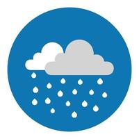 rainy sky icon vector