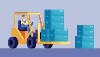 Forklift Truck Operator vector