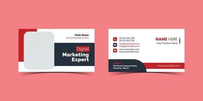 Modern and elegant professional business card template for digital marketing agency. Creative and Clean Double-sided Business Card Template. Stationery Design