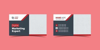Modern and elegant professional business card template for digital marketing agency. Creative and Clean Double-sided Business Card Template. Stationery Design vector