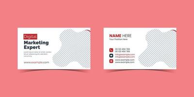 Modern and elegant professional business card template for digital marketing agency. Creative and Clean Double-sided Business Card Template. Stationery Design vector