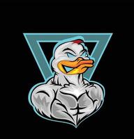 duck mascot gaming vector