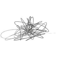 Tangled abstract scribble hand drawn line. Doodle vector tangles, black ines. abstract scribble shape. chaos, depression, aggression, evil